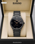 Round Luxury Premium Black Rado Jubile Watch