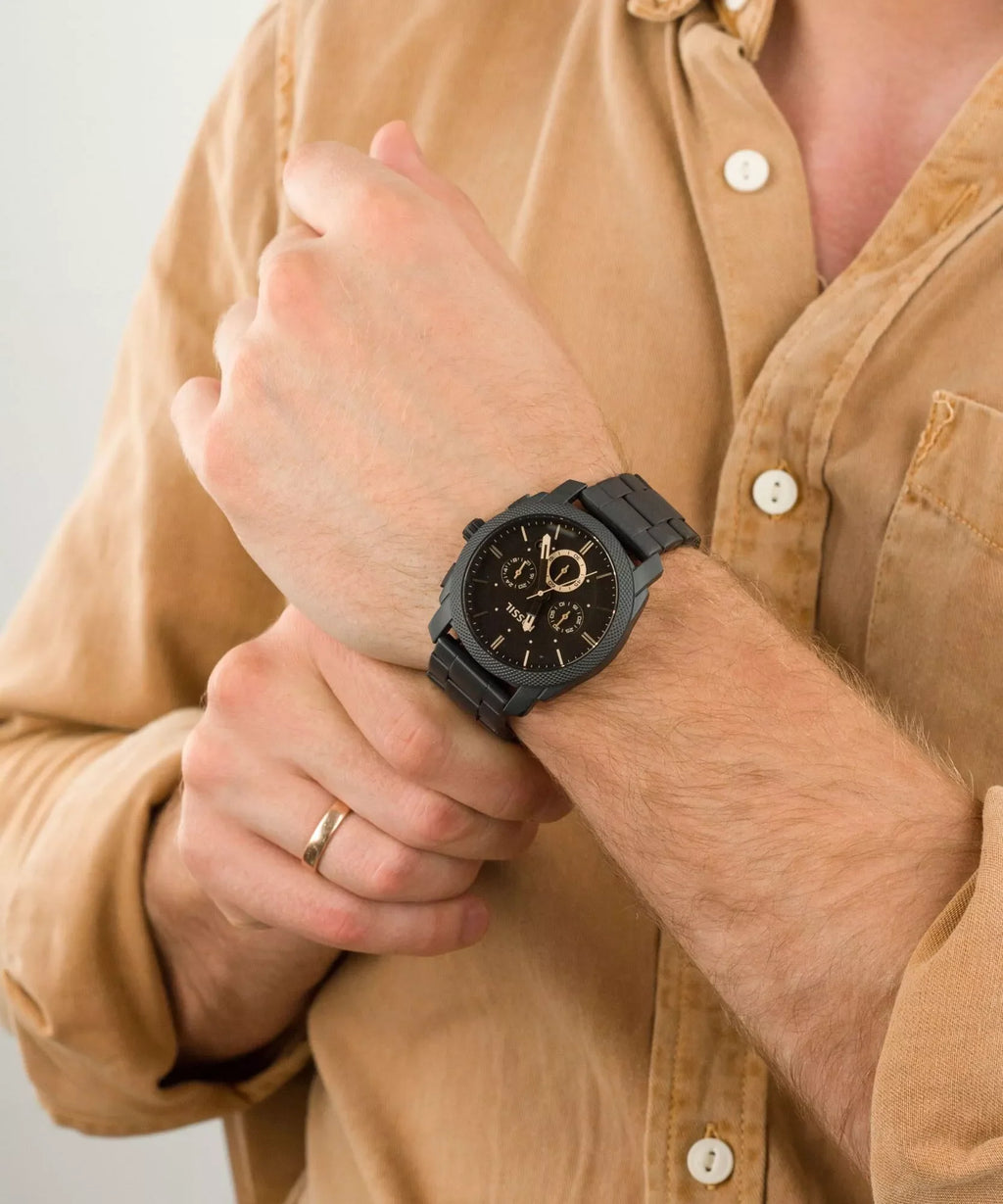 Fossil Black Metal Belt Watch For Men