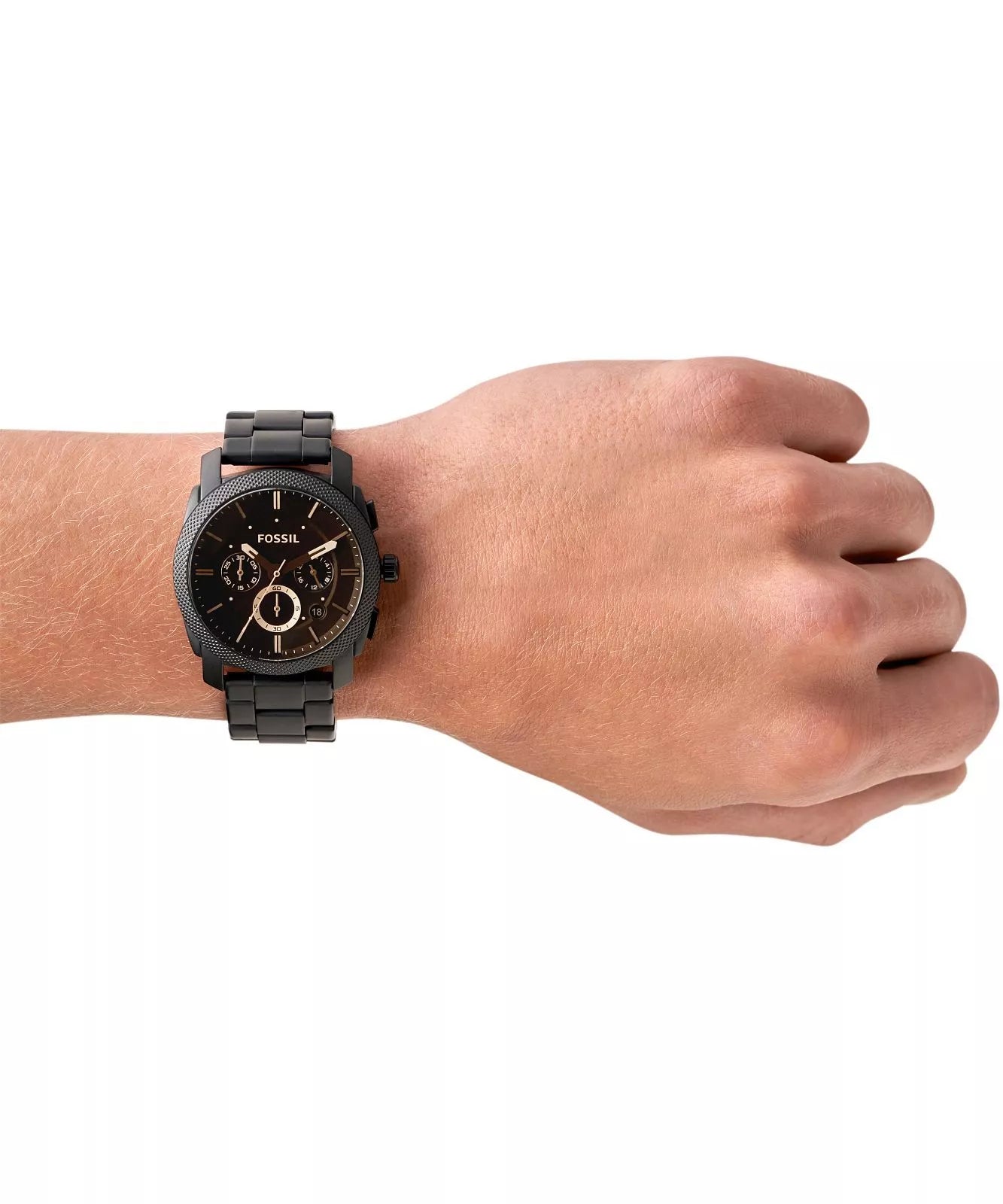 Fossil Black Metal Belt Watch For Men