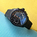 Swiss Made Black Bezel Tagheuer Chronograph Men's Watch