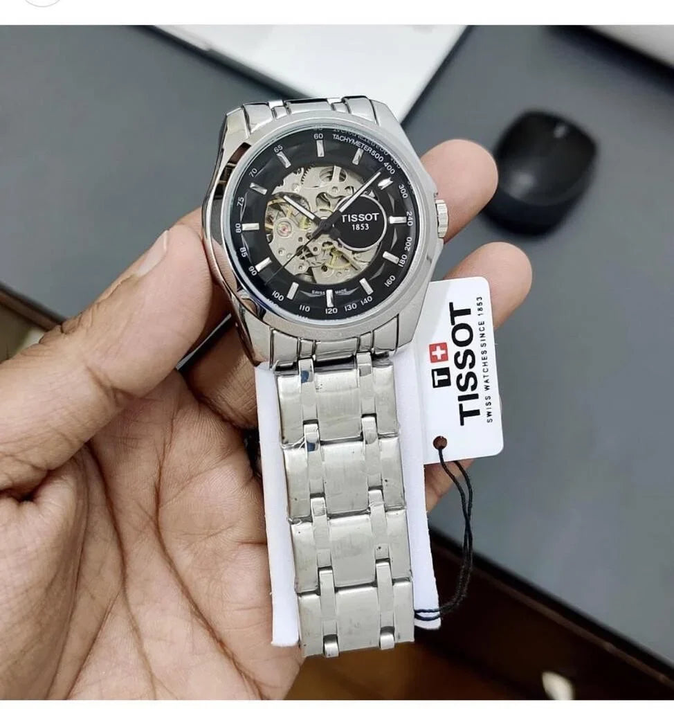 Tissot Tachymeter Silver Metal Belt Chronograph Men's Watch