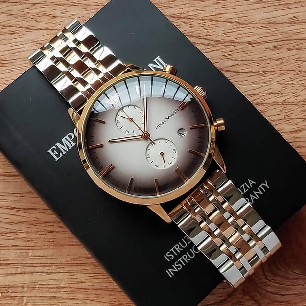 Emporio Armani White Dial Watch For Men