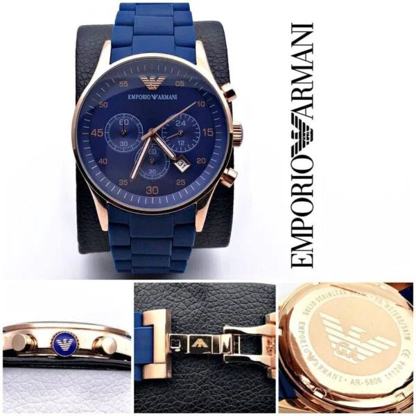 Casual Armani Round Dial Quartz Analog Watch For Men