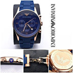 Casual Armani Round Dial Quartz Analog Watch For Men