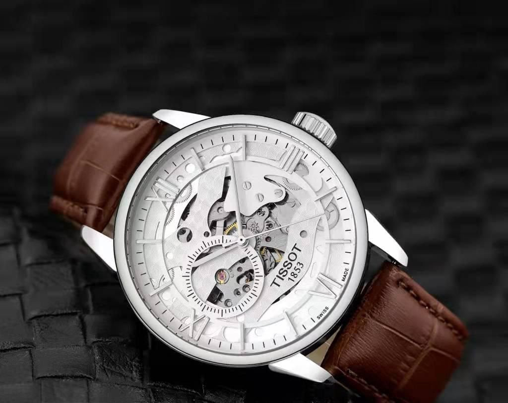 Tissot Automatic Japanese Movement Brown Leather Strap Men's Watch
