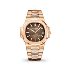 Marvellous Patek Philippe Brown Rose Gold Full Metal Men's Watch