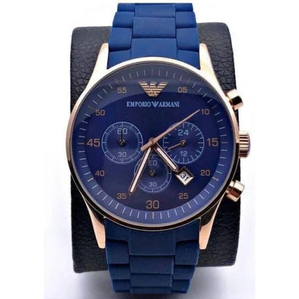 Casual Armani Round Dial Quartz Analog Watch For Men