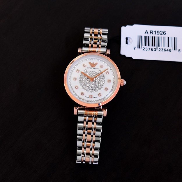 Emporio Armani White Dial Watch For Women