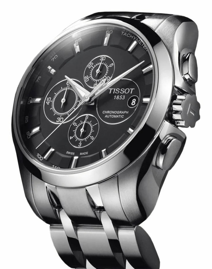 Tissot Silver Metal Belt Chronograph Automatic Men's Watch
