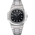 Royal Patek Philippe Black Silver Metal Belt Men's Watch