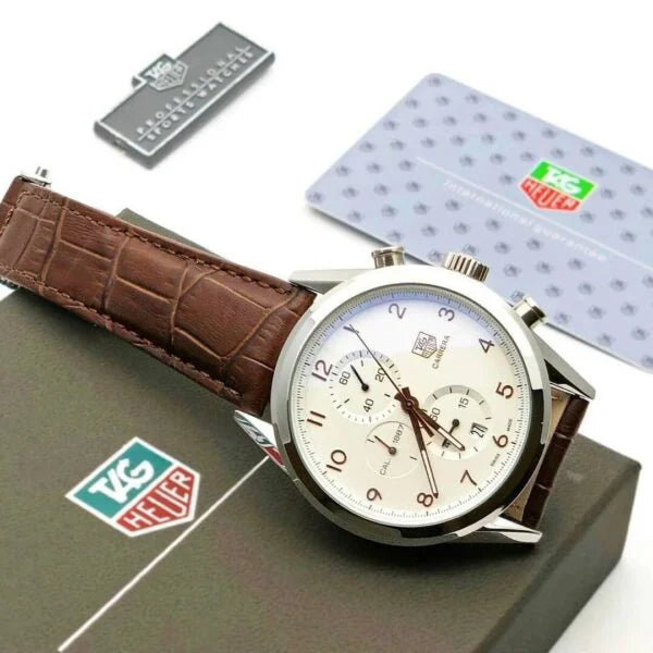 Tagheuer Chronograph Brown Belt Men's Watch