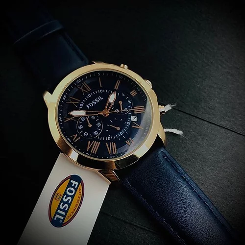 Marvelous Fossil Chronograph Leather Belt Men's Watch