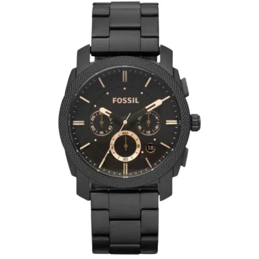 Fossil Men's Black Stainless Steel Band Chronograph Watch