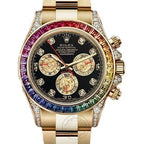 Rolex Watch Rainbow Diamond Gold Metal Mens Watch For Mens RLX-Rainbow