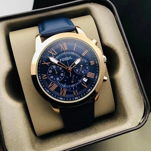 Marvelous Fossil Chronograph Leather Belt Men's Watch