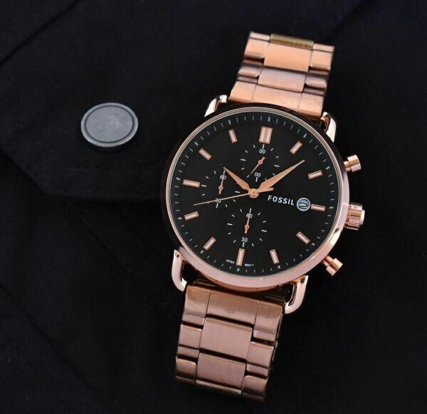 Royal Fossil Black Dial Chronograph New Model Men's Watch