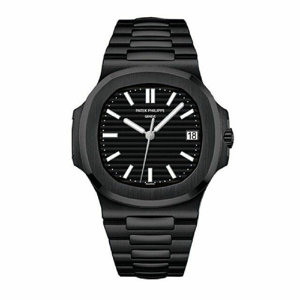 Patek Philippe Black Dial Metal Belt Men's Watch