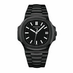 Patek Philippe Black Dial Metal Belt Men's Watch