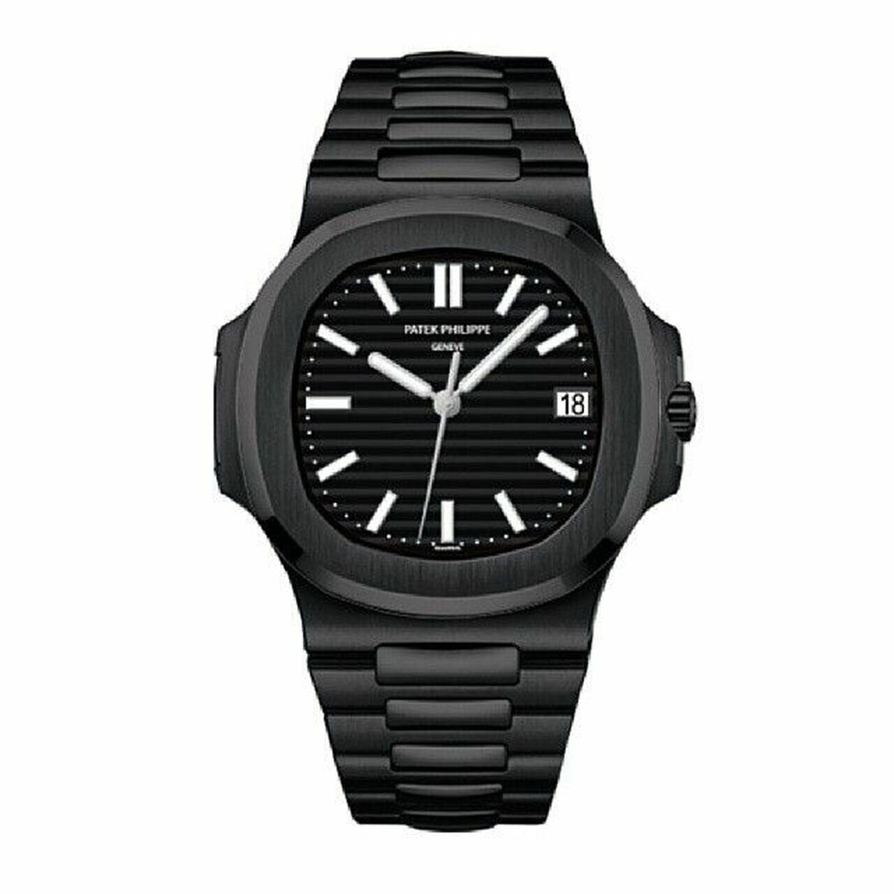Patek Philippe Black Dial Metal Belt Men's Watch