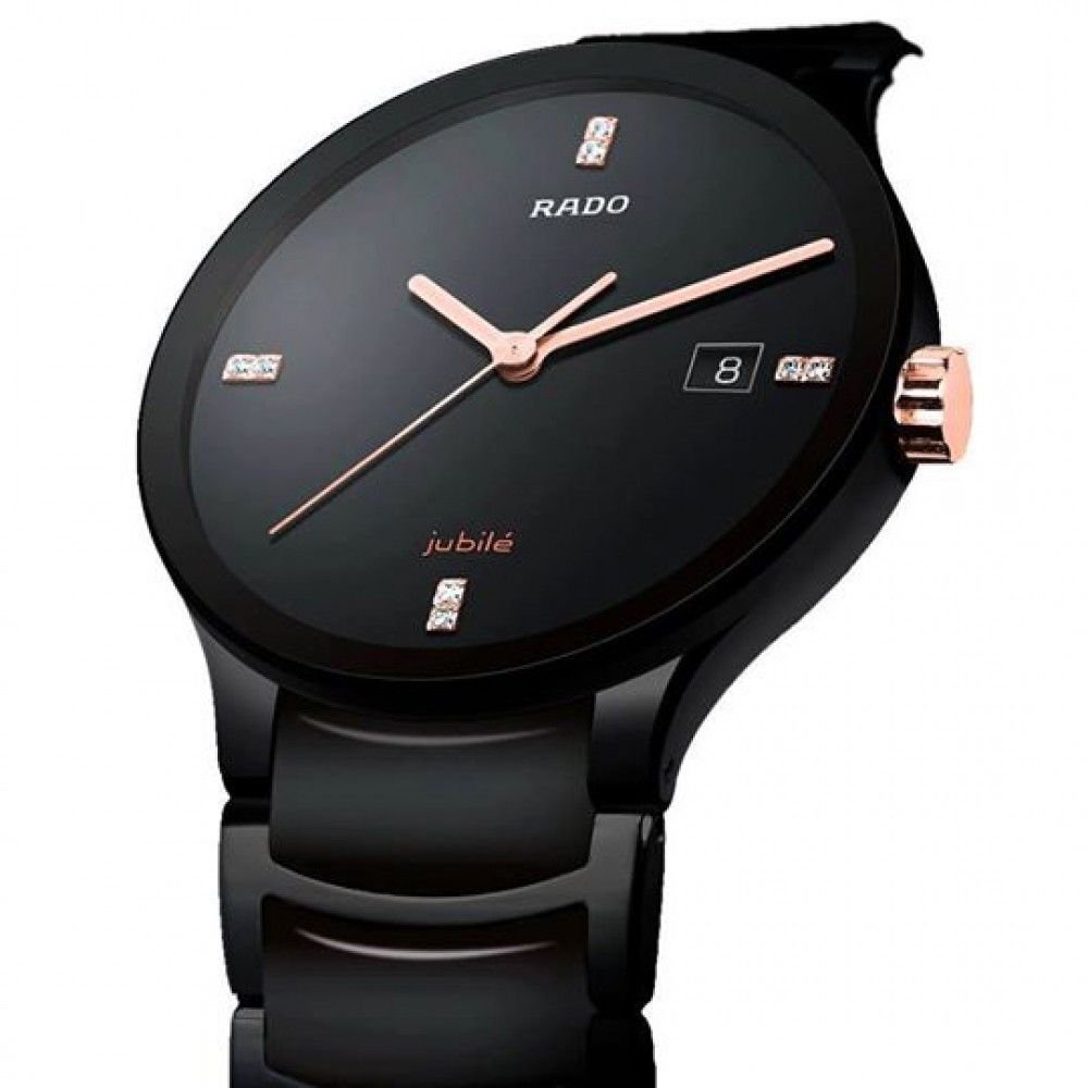 Rado Black Color Luxury Watch For Men With Black Color Stainless Steel Strap