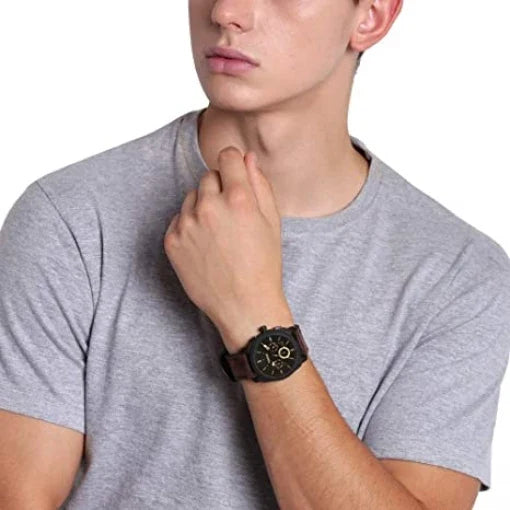 Fossil Chronograph Brown Leather Belt Men's Watch