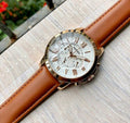 Fossil Brown Leather Belt Chronograph Watch For Men