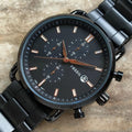 Luxury Fossil Black Chronograph Men's Watch
