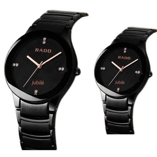 Rado Black Color Luxury Watch For Men With Black Color Stainless Steel Strap