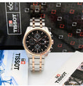 Tissot Chronograph Quartz Silver And Gold Metal Strap Men's Watch