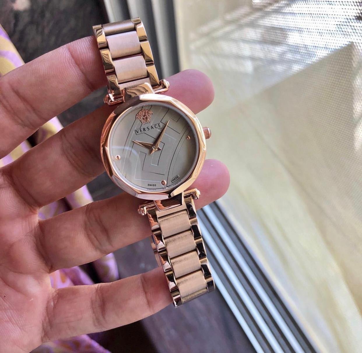 Versace Rose Gold Dial New Metal Belt Women’s Watch