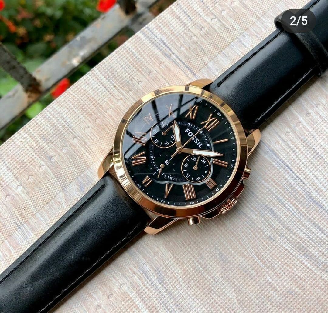 Fossil Black And Gold Watch For Men
