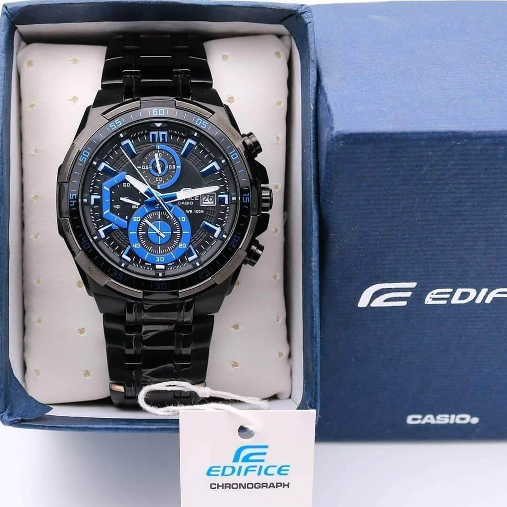 Edifice Premium Chronograph Black And Blue Men's Watch