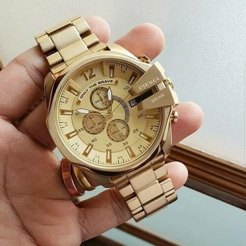 Marvellous Diesel Gold Dial New model Watch For Men