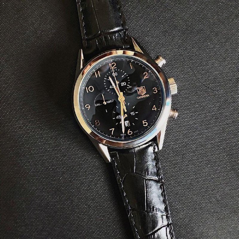 Splendid Silver Bezel Tagheuer Chronograph Men's Watch