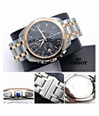Tissot Chronograph Quartz Silver And Gold Metal Strap Men's Watch
