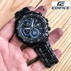 Edifice Premium Chronograph Black And Blue Men's Watch