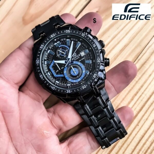Edifice Premium Chronograph Black And Blue Men's Watch