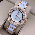 Rolex White Dial Metal Belt Party Wear Diamond Studded Women’s Watch