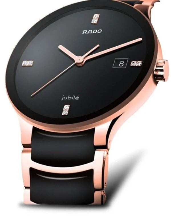 Stylish Black Rose Gold Rado Watch