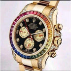 Rolex Watch Rainbow Diamond Gold Metal Mens Watch For Mens RLX-Rainbow