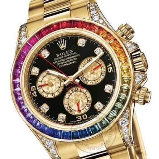 Rolex Watch Rainbow Diamond Gold Metal Mens Watch For Mens RLX-Rainbow