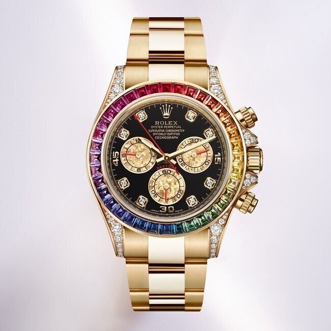 Rolex Watch Rainbow Diamond Gold Metal Mens Watch For Mens RLX-Rainbow