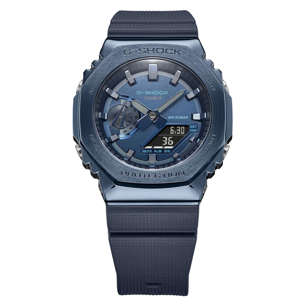 G-shock Metallic Blue Stainless Steel Watch For Men