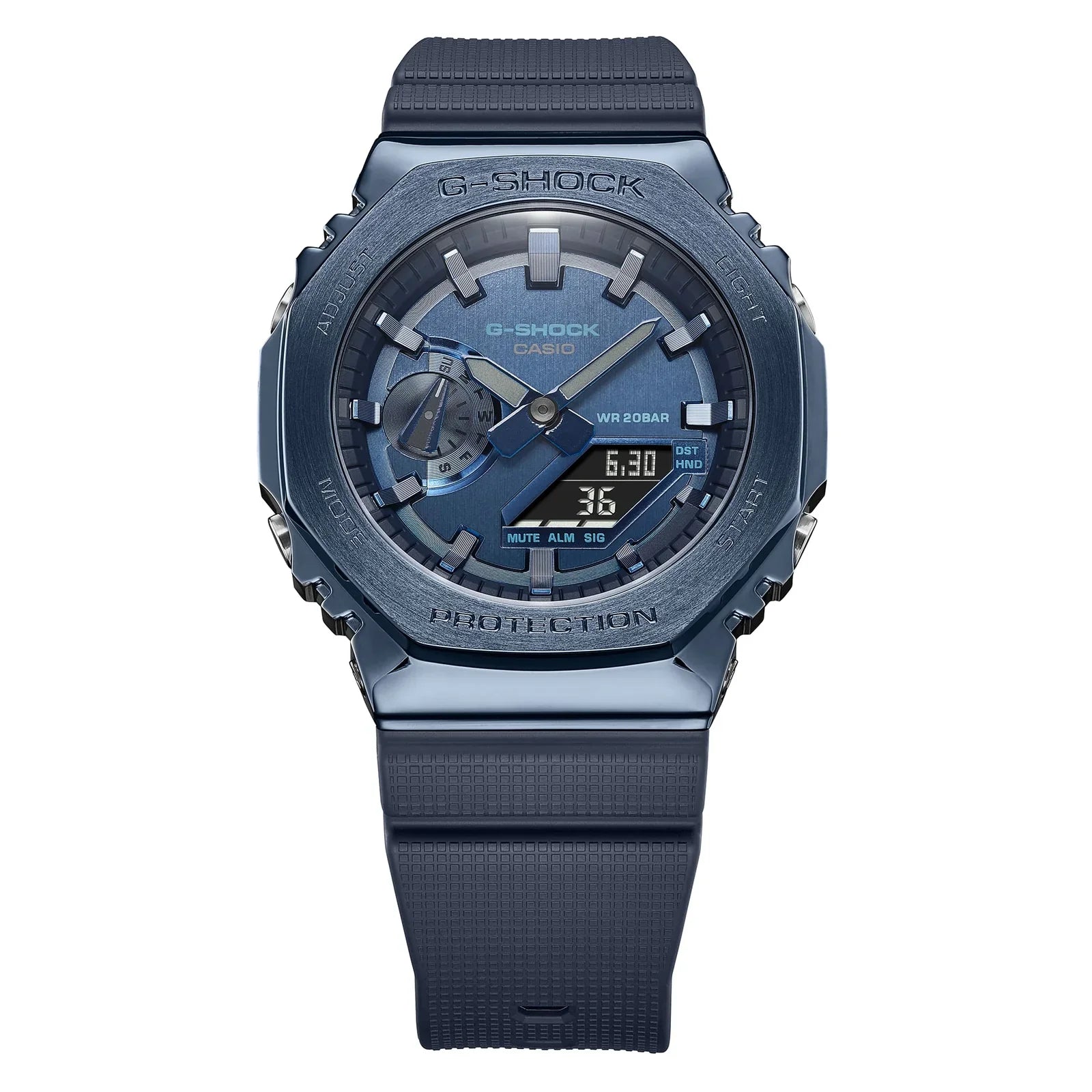 G-shock Metallic Blue Stainless Steel Watch For Men
