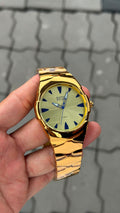 Diesel Gold Tone Black Dial Stainless Steel Watch