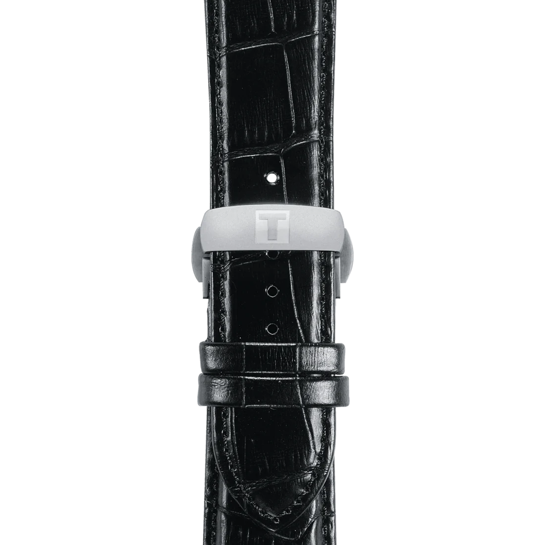 Tissot Multi Functional Chronograph Black Leather Strap Watch For Men
