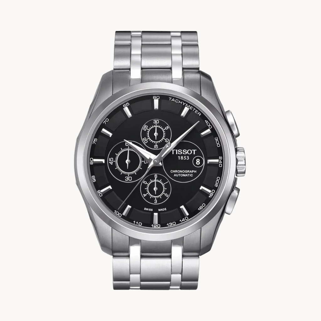 Tissot Silver Metal Belt Chronograph Automatic Men's Watch