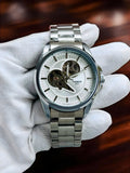 Tissot Men's Automatic White Silver Skeleton Watch