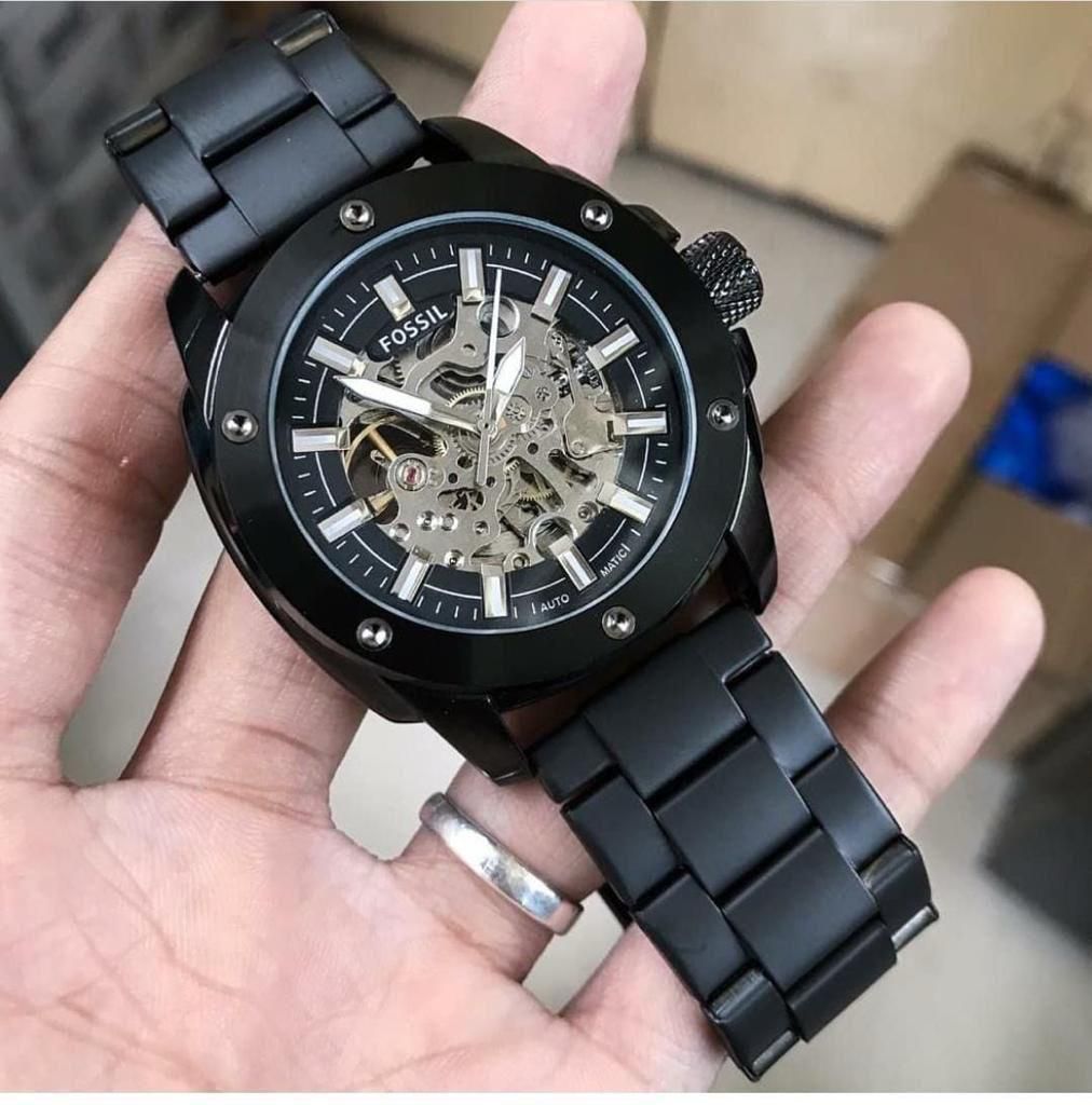 Fossil Skeleton ME3080 Black Chronograph Automatic Men's Watch