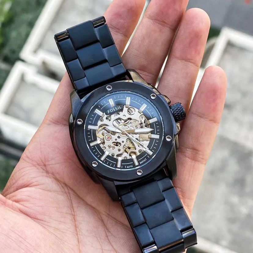 Fossil Skeleton ME3080 Black Chronograph Automatic Men's Watch